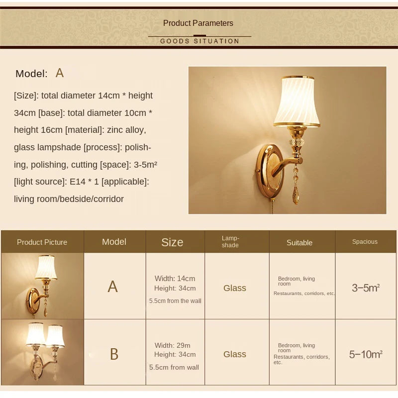 Nordic Wall Lamp with Switch Living Room Bedroom Bedside Modern Simple Led Indoor Wall Lights Glass Shade Decor Miroir Mural