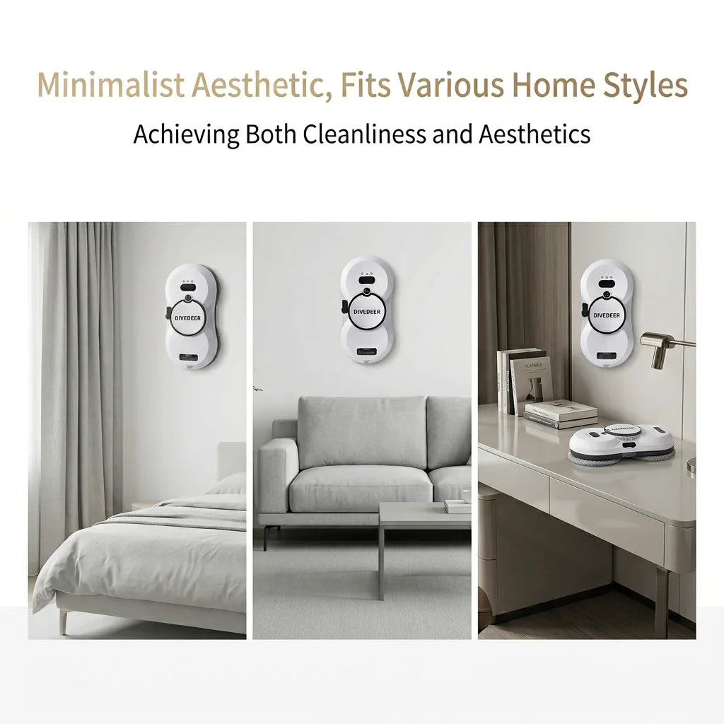 DIVEDEER Water spray window cleaning robot intelligent high-rise double-sided brushless motor glass cleaner spray type
