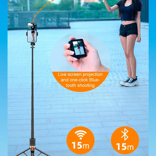 Mini Portable Smartphone Selfie Screen Display Projector  Screen Live Shooting Artifact Mobile Phone Same Screen Remote Control