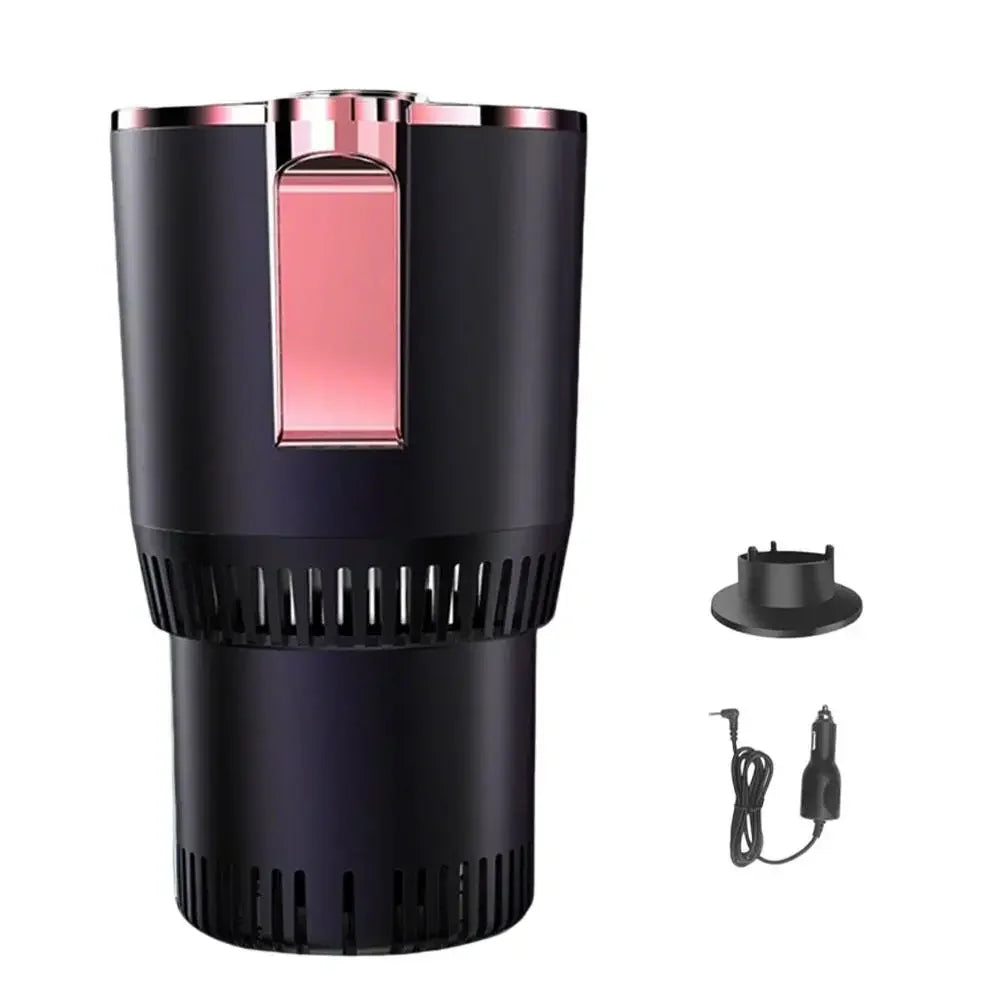 Smart 12V Portable Mini Can Fridge Cooler & Warmer, 2-in-1 Single Cup Holder Chiller for Car & Office Desk Travel Mug Heater