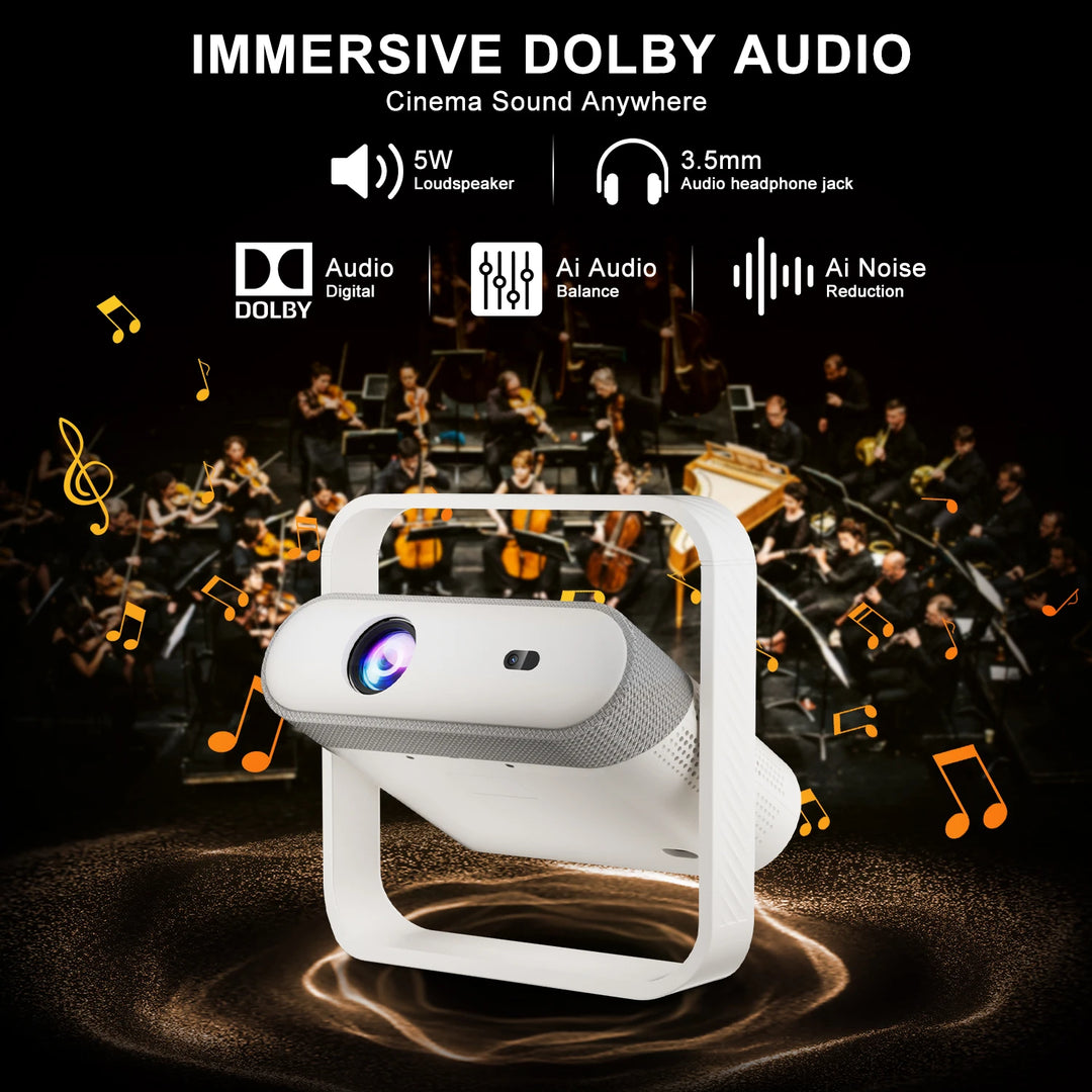 Salange P40 Portable Projector 4K HD Native 1080P 500 ANSI Support Dolby Audio for Cinema Outdoor 2026 New LCD Proyector