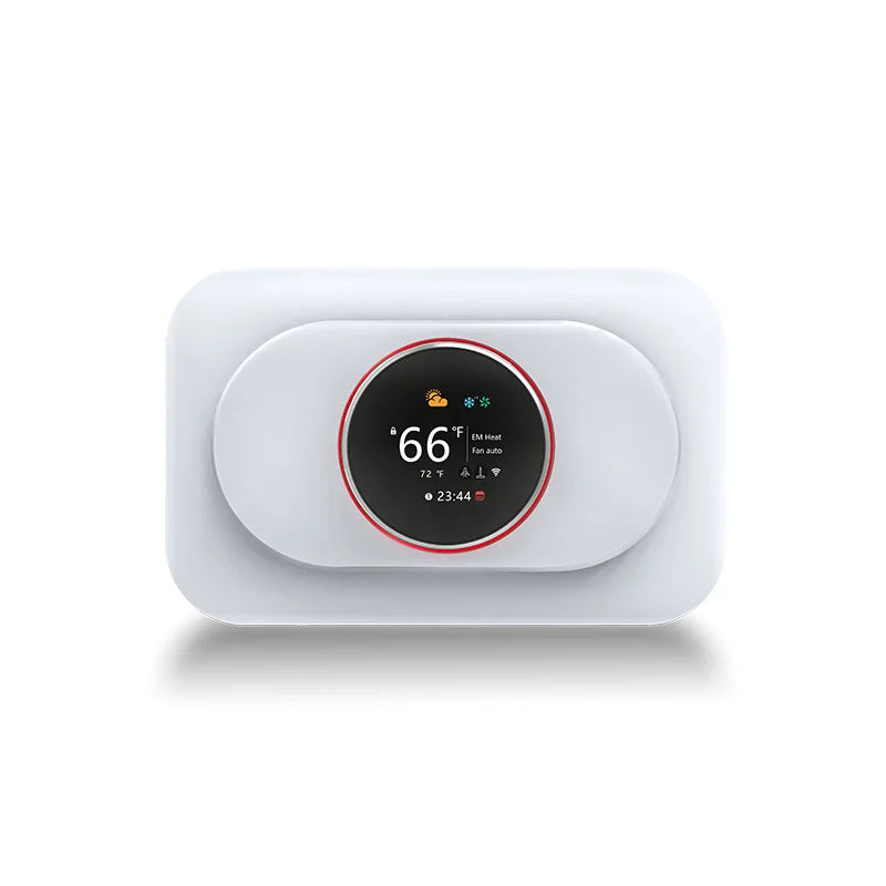 Smart WiFi Thermostat 24V for Heat Pumps & Geothermal, Touch Panel with Digital Display for Home AC and Intelligent Control