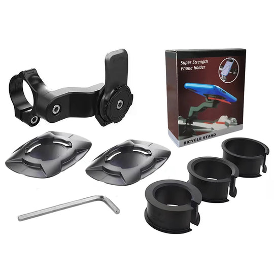 Bike Phone Holder, Motorcycle Mount - Motorcycle Phone Holder, Handlebar Cell Phone Clamp, E-Bike Scooter Phone Clip