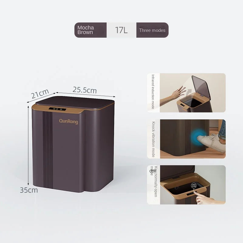 12-14-17-20L Smart Trash Can Automatic Sensor Garbage Can For Bathroom Kitchen Garbage Cube Living Room Recycle Bins Home Access