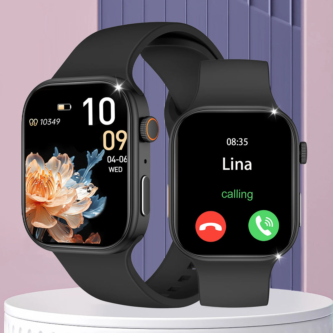 Smart Watch with 2.02-Inch HD Display – Wireless Calling/Dialing, Alarm/Message Notifications, Fitness Tracking, Music Control.