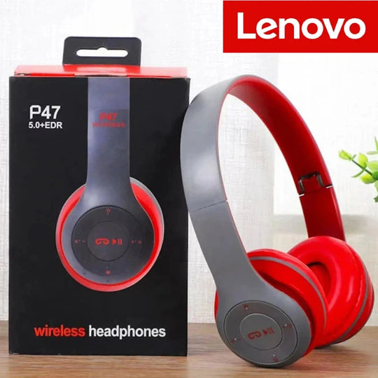 Lenovo Multifunctional Portable Foldable Headmounted Wireless Bluetooth 5.0 Headset For Bluetooth Connection Wired Connection