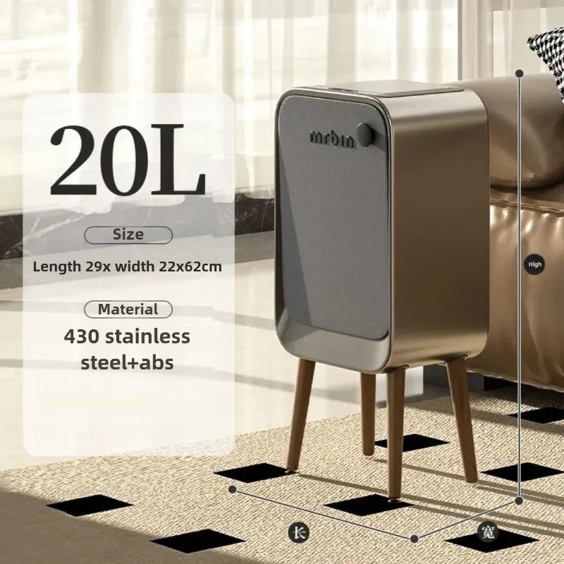 20L Automatic Sensor Trash Can Smart Intelligent Electric Kitchen Garbage Bin Luxury Bedroom High Foot Litter Bin Home Cleaning