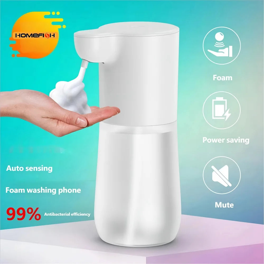 Automatic soap dispenser with sensor in a modern bathroom