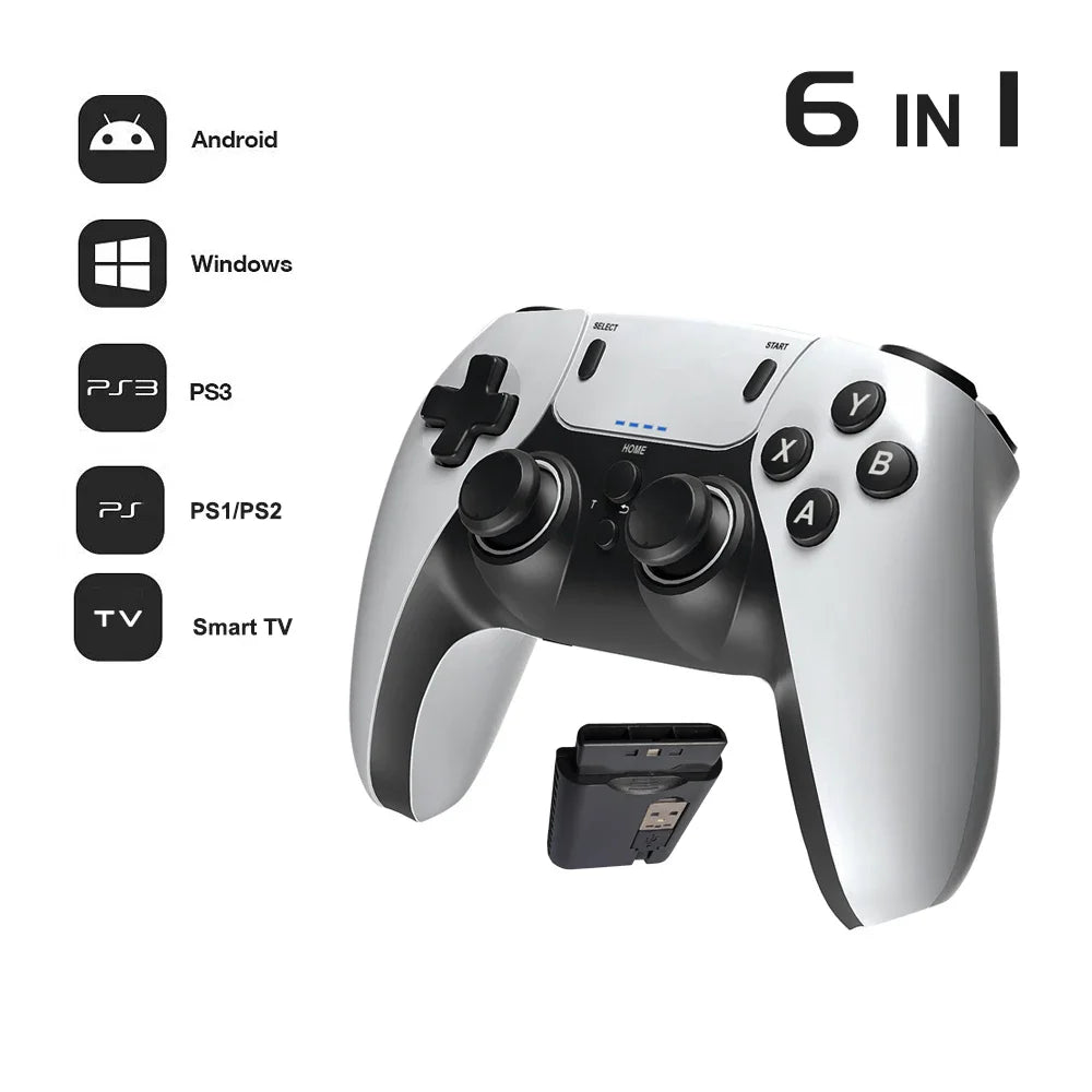 Wireless Gaming Gamepad Handheld Controller, Portable Entertainment Console Controller Support PS1 PS2 PS3 PC Android
