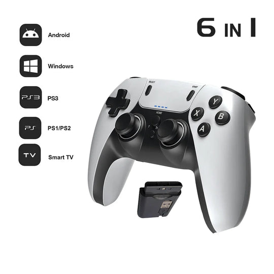 Wireless Gaming Gamepad Handheld Controller, Portable Entertainment Console Controller Support PS1 PS2 PS3 PC Android