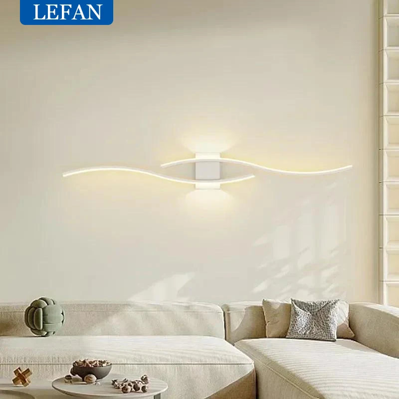 Modern LED Wall Lamp For Living Room Bedroom Bedside Wall Lights Background Decor Wall Light Sconces Indoor Lighting Fixture
