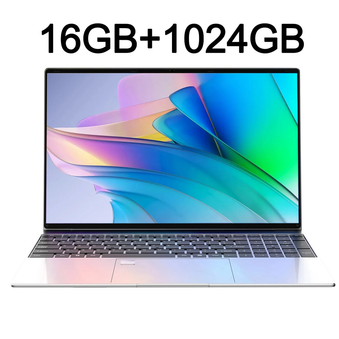 17.3" Portable Laptops Intel 6500Y Windows 11 32GB 2TB HD Display Fingerprint Unlock Gamer Study Office Notebook Computer PC