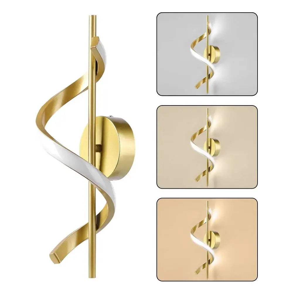 Lighting Decorative 220V LED Wall Lamp Luxurious Modern Bedside Sconce Nordic Spiral Loft Lamps Indoor