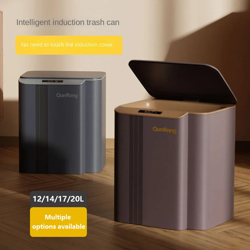12-14-17-20L Smart Trash Can Automatic Sensor Garbage Can For Bathroom Kitchen Garbage Cube Living Room Recycle Bins Home Access