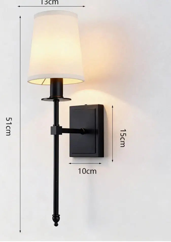Modern American Led Wall Lamp Decor Bathroom Mirror Light Bedroom Corridor Stairs Cloth Indoor TV Background Decor Light