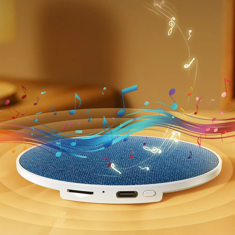 Bluetooth 5.3 Pillow Speaker for Sleeping, Ultra-Thin Under Pillow Sound Machine with White Noise HiFi Stereo Audio