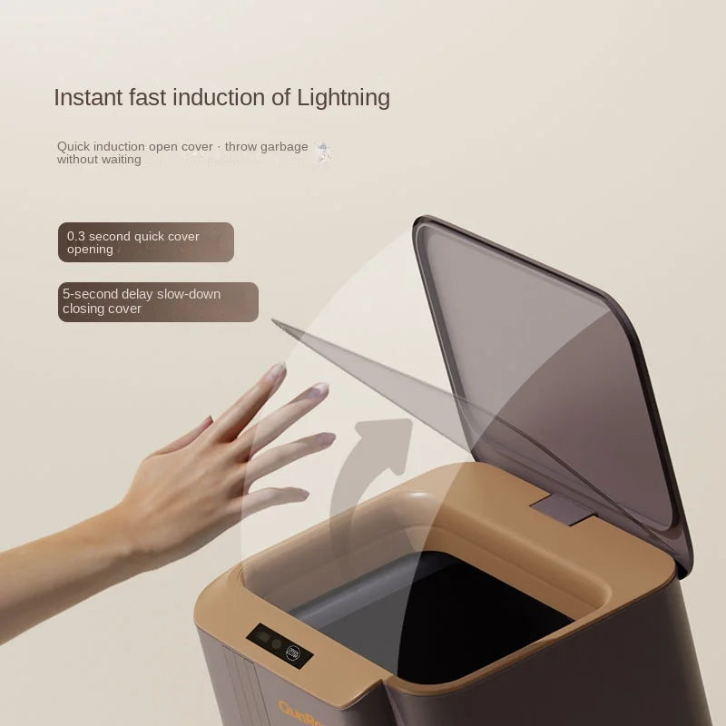 12-14-17-20L Smart Trash Can Automatic Sensor Garbage Can For Bathroom Kitchen Garbage Cube Living Room Recycle Bins Home Access