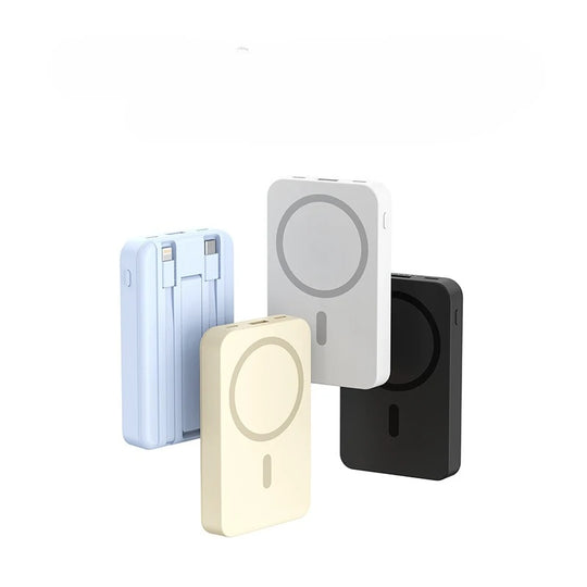22.5W Magnetic Wireless Power Bank Built Charging Cable Large Capacity Portable Magnetic Mobile Power Supply For iPhone Android
