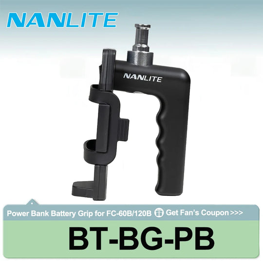 Nanlite BT-BG-PB Power Bank Battery Grip for FC-60B and FC-120B Support Handheld or with the Light Frame Installation