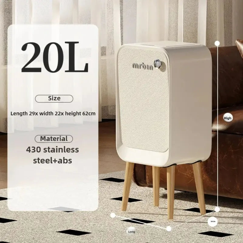 20L Automatic Sensor Trash Can Smart Intelligent Electric Kitchen Garbage Bin Luxury Bedroom High Foot Litter Bin Home Cleaning