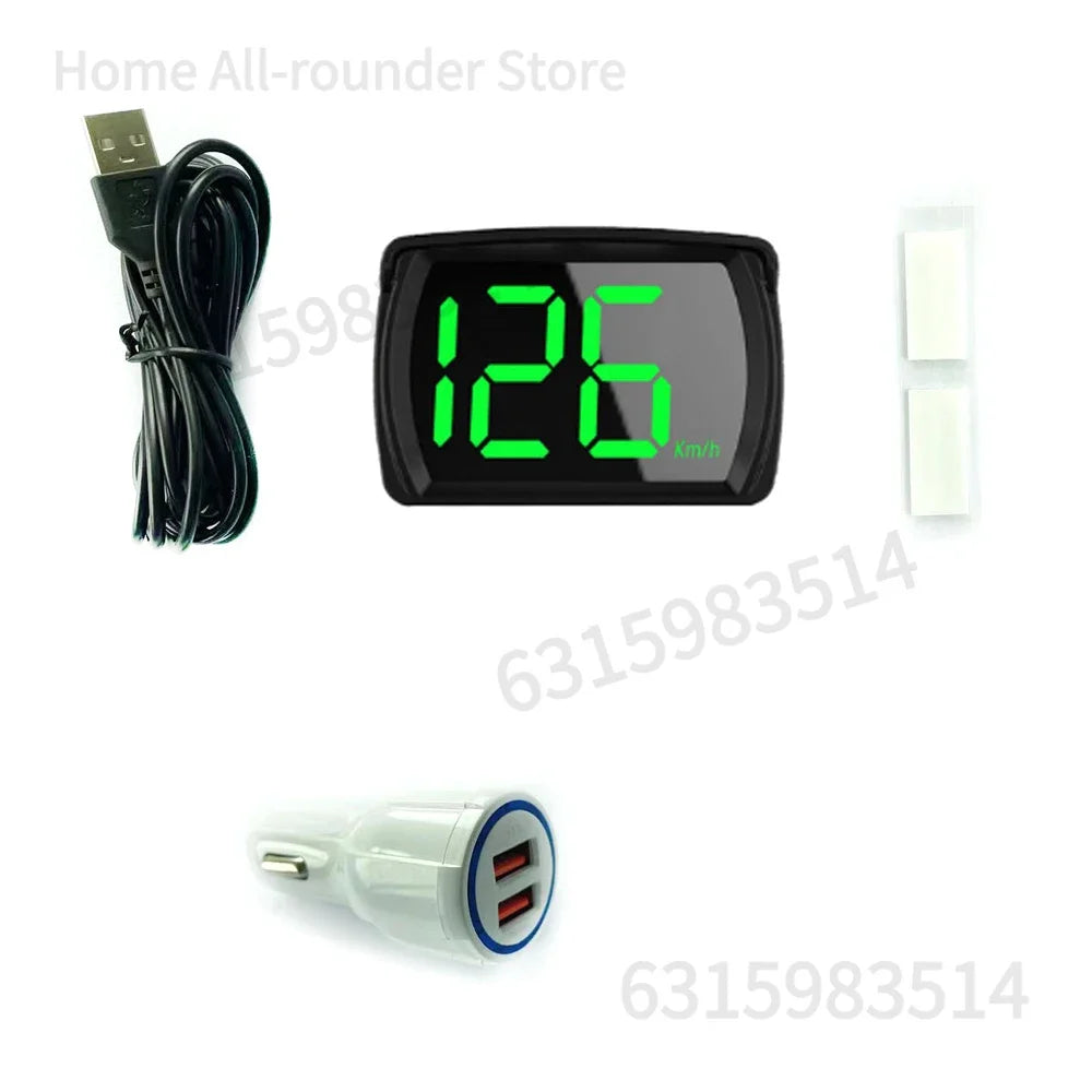 Car HUD GPS Speedometer MPH Digital Head Up Display Large LED Font For Truck SUV Motorcycle Universal Accessories