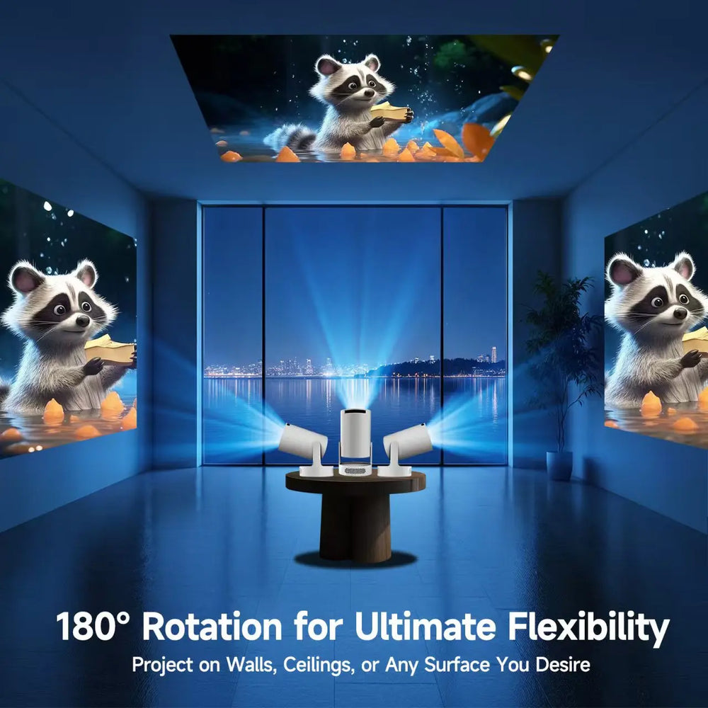 Mini HY300 Portable Projector Android 11 720P 4K Home Outdoor Cinema