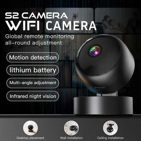 Smart 360° 4K Security Camera WiFi Wireless Indoor Outdoor Surveillance Motion Detection Night Vision Monitor System for Home