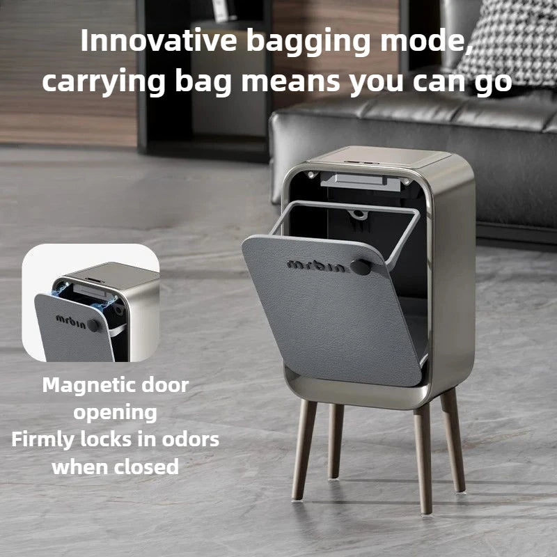20L Automatic Sensor Trash Can Smart Intelligent Electric Kitchen Garbage Bin Luxury Bedroom High Foot Litter Bin Home Cleaning