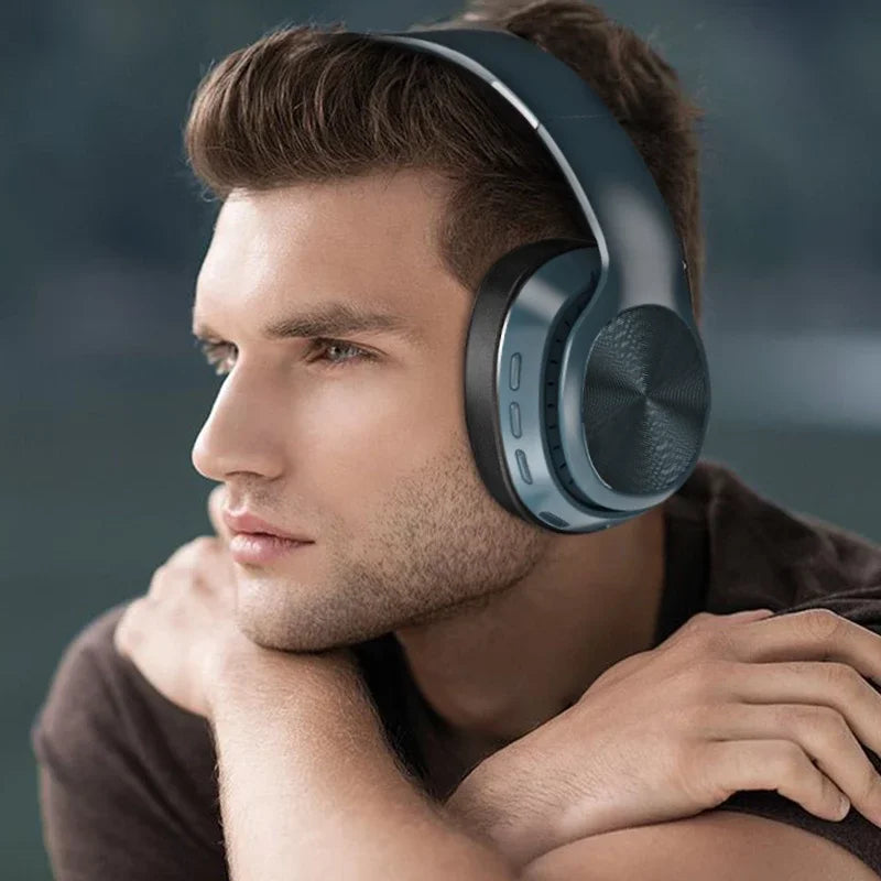 New Earphone wireless bluetooth headset 5.0 foldable support TF card/FM radio/Bluetooth stereo headset with microphone deep bass