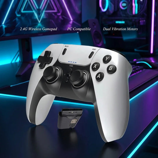 Wireless Gaming Gamepad Handheld Controller, Portable Entertainment Console Controller Support PS1 PS2 PS3 PC Android