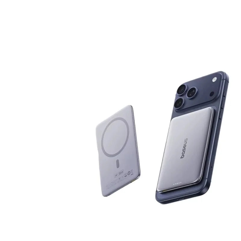Baseus Magnetic Wireless Power Bank Ultra-Slim and Portable 5000mAh/10000mAh Airplane-Approved Compatible with iPhone and Xiaomi