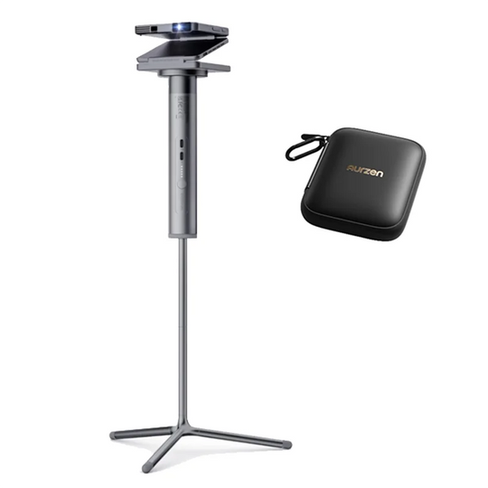 Mini ZIP Tri-Fold Truly Portable DLP Projector with PowerPlay Stand & Bag,Outdoor Mini Projector One-Click Screen Mirroring