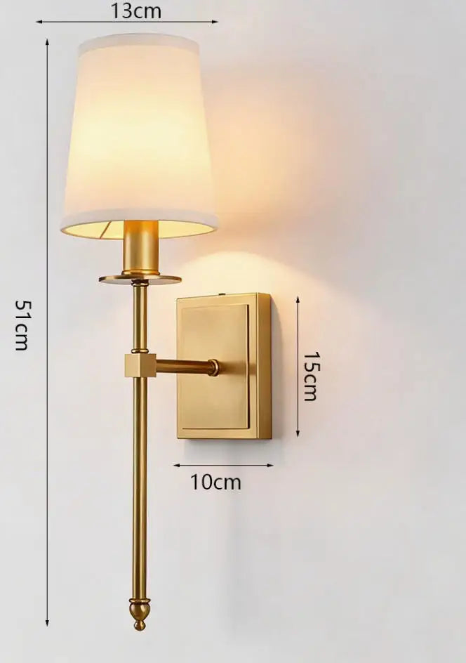 Modern American Led Wall Lamp Decor Bathroom Mirror Light Bedroom Corridor Stairs Cloth Indoor TV Background Decor Light