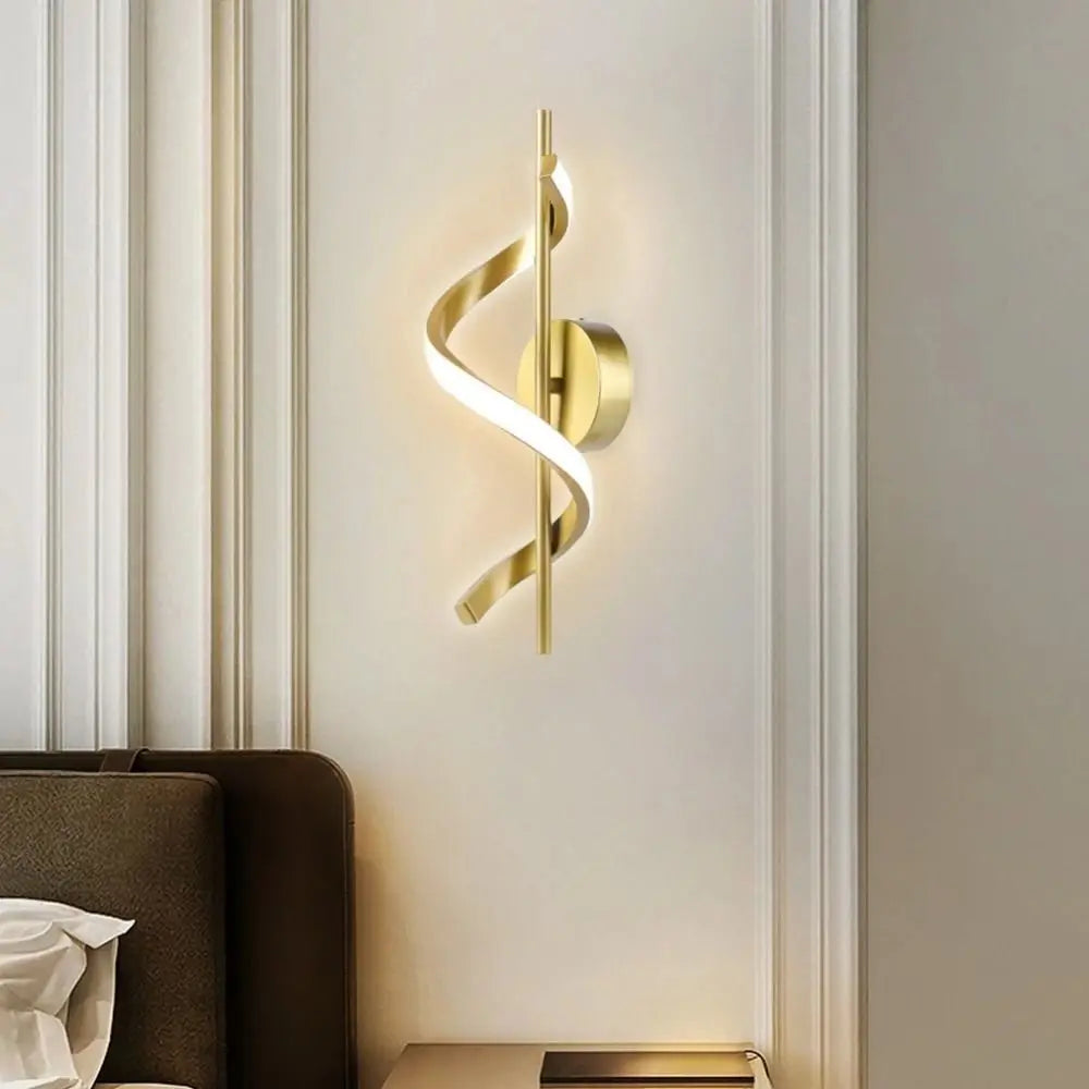 Lighting Decorative 220V LED Wall Lamp Luxurious Modern Bedside Sconce Nordic Spiral Loft Lamps Indoor