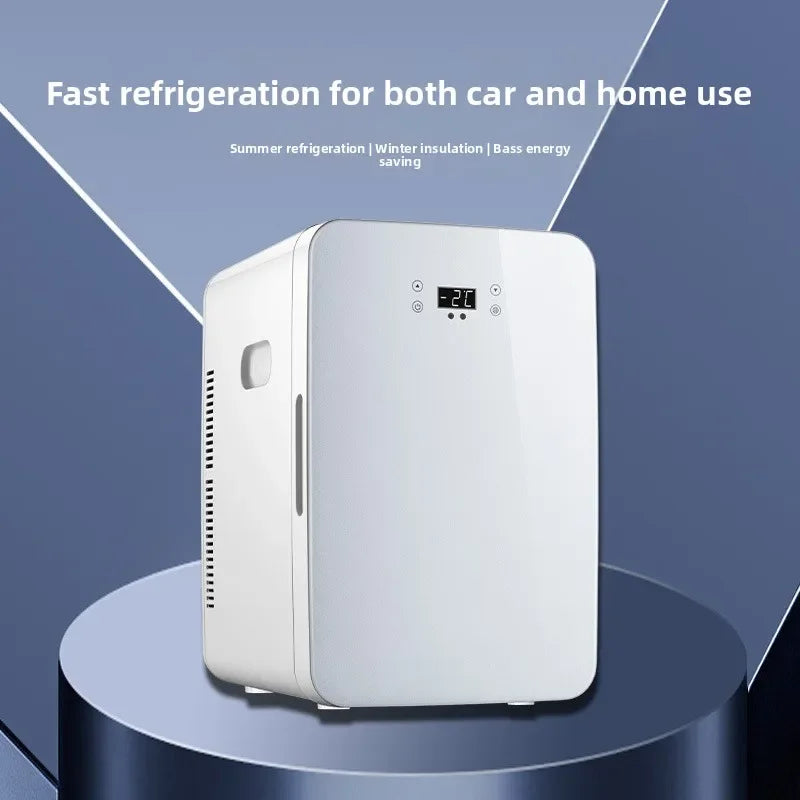 BESRCHOICEDouble Refrigeration 22L Household Car Refrigerator Car Heating and Cooling Box Mini Refrigerator 55-75W 220-240v