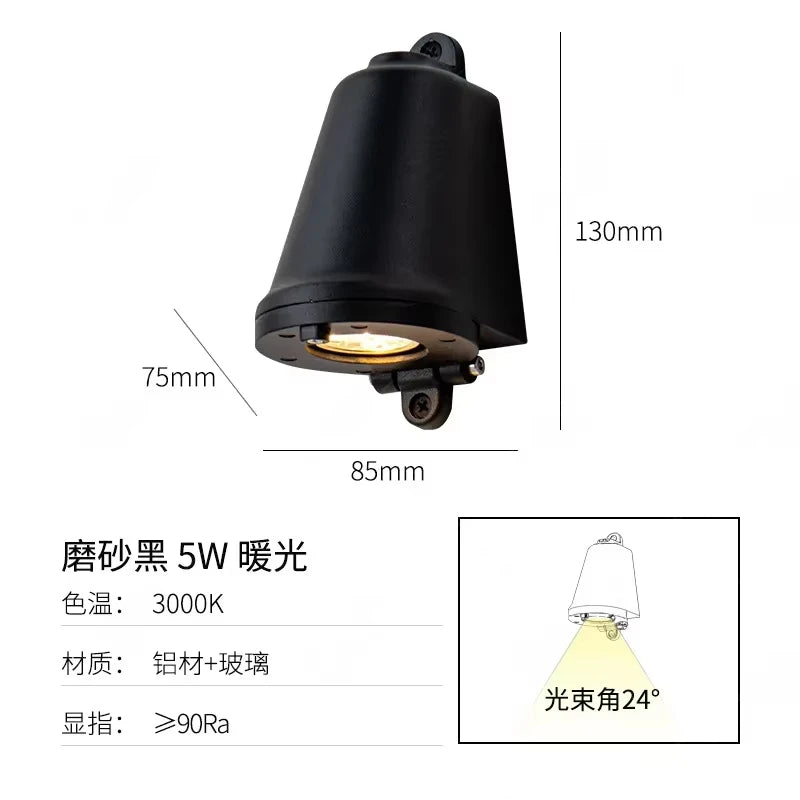 LED Wall Lamp Indoor Lighting for Stairs Entrance Balcony Retro Wall Lights Luxury Door Bell Shape Aluminum Sconce Home Decors