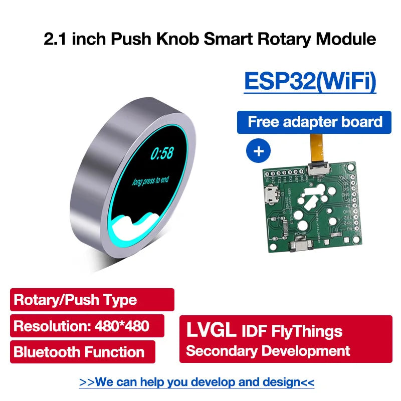 Smart Home ESP32 S3 Development Board WiFi Bluetooth 2.1 inch 480*480 Circular Push Knob IPS LCD TFT Display Module for Ardui-no