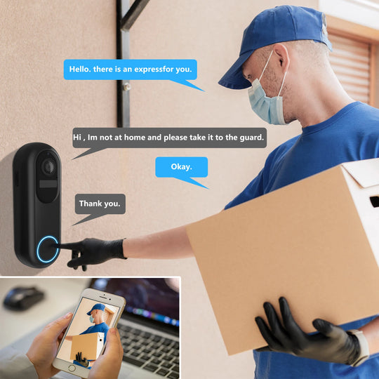 Smart 2.4G/5G 1080P Video Doorbell Camera System Effective Wireless Video Intercom for Home Security Smart Door Bell