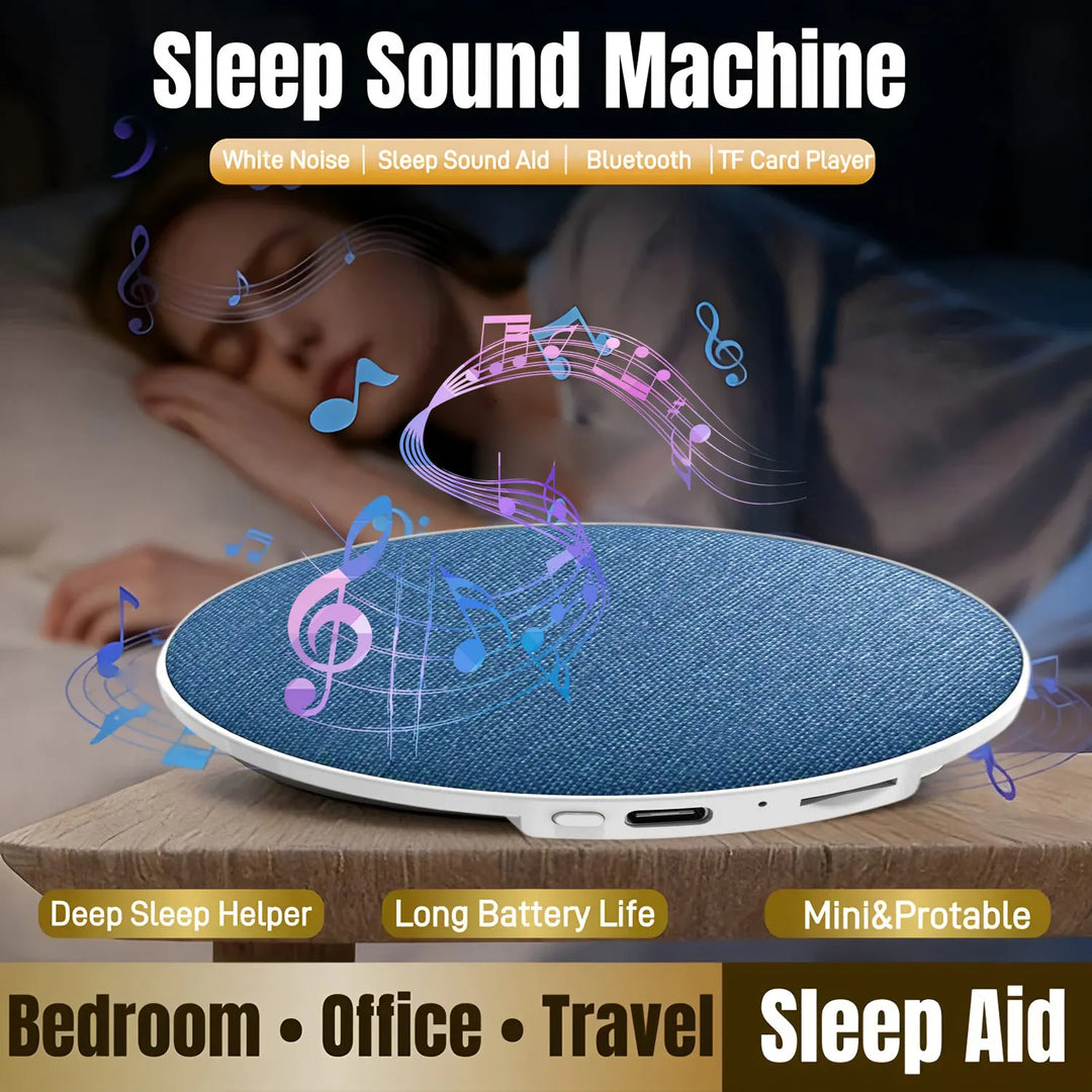 Bluetooth 5.3 Pillow Speaker for Sleeping, Ultra-Thin Under Pillow Sound Machine with White Noise HiFi Stereo Audio