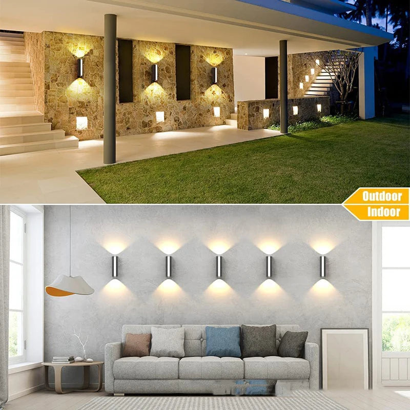 Outdoor Waterproof LED Wall Lamp Simple style Double-headed Wall Sconces Home Courtyard Terrace Balcony Garden Porch Wall Light