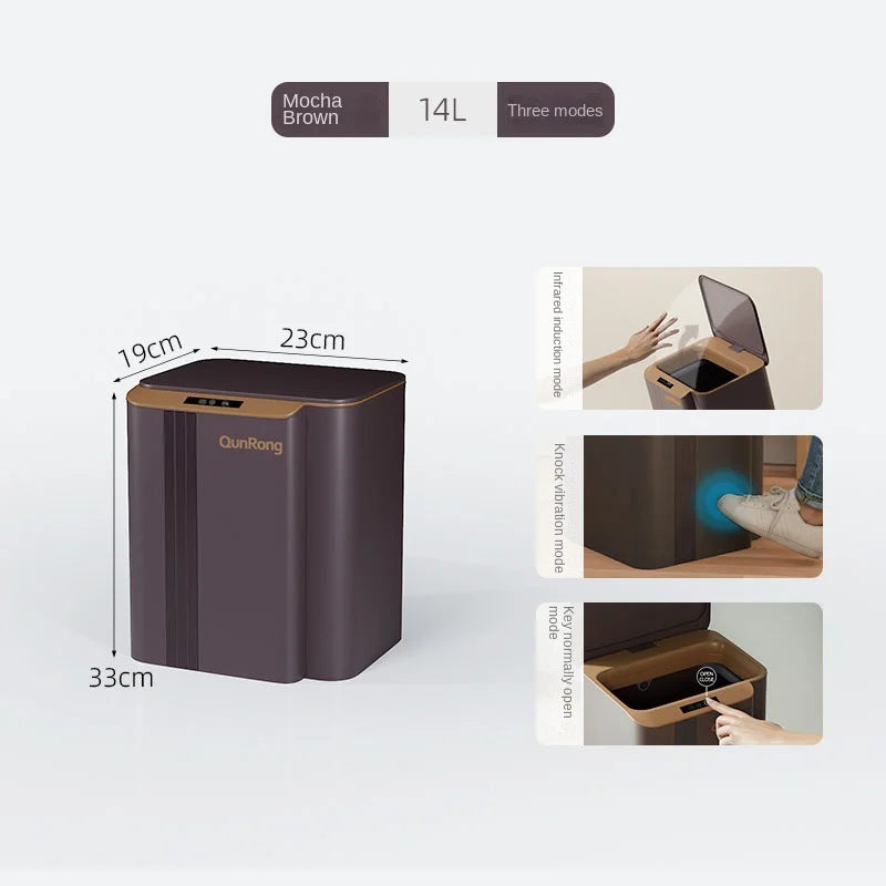 12-14-17-20L Smart Trash Can Automatic Sensor Garbage Can For Bathroom Kitchen Garbage Cube Living Room Recycle Bins Home Access
