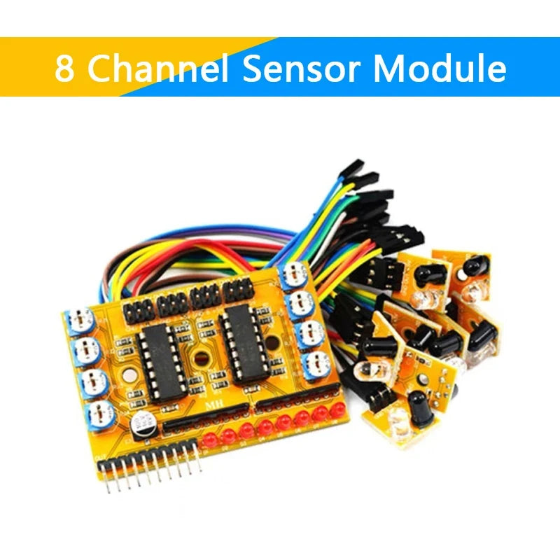 Infrared Detector Tracking Transmission Line TCRT5000 Tracker Sensor Obstacle Avoidance Sensor Module for Arduino Diy Car Robot
