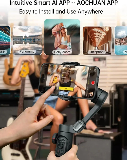 Folding Handheld Gimbal Smart XE 3-Axis Phone Gimbal Stabilizer With Focus Wheel for iOS Android iPhone 16-12 Vlog Stabilizer