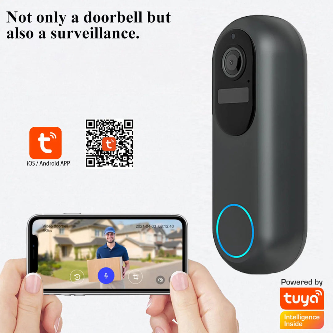 Smart 2.4G/5G 1080P Video Doorbell Camera System Effective Wireless Video Intercom for Home Security Smart Door Bell