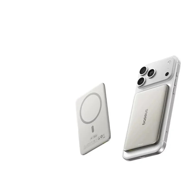 Baseus Magnetic Wireless Power Bank Ultra-Slim and Portable 5000mAh/10000mAh Airplane-Approved Compatible with iPhone and Xiaomi