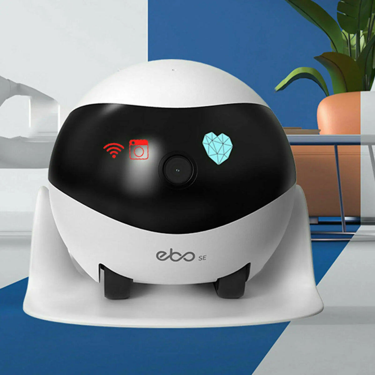 EBO SE Smart Home Robot Companion with Security Camera 1080P HD Audio Family Monitor for Surveillance And Audio Control