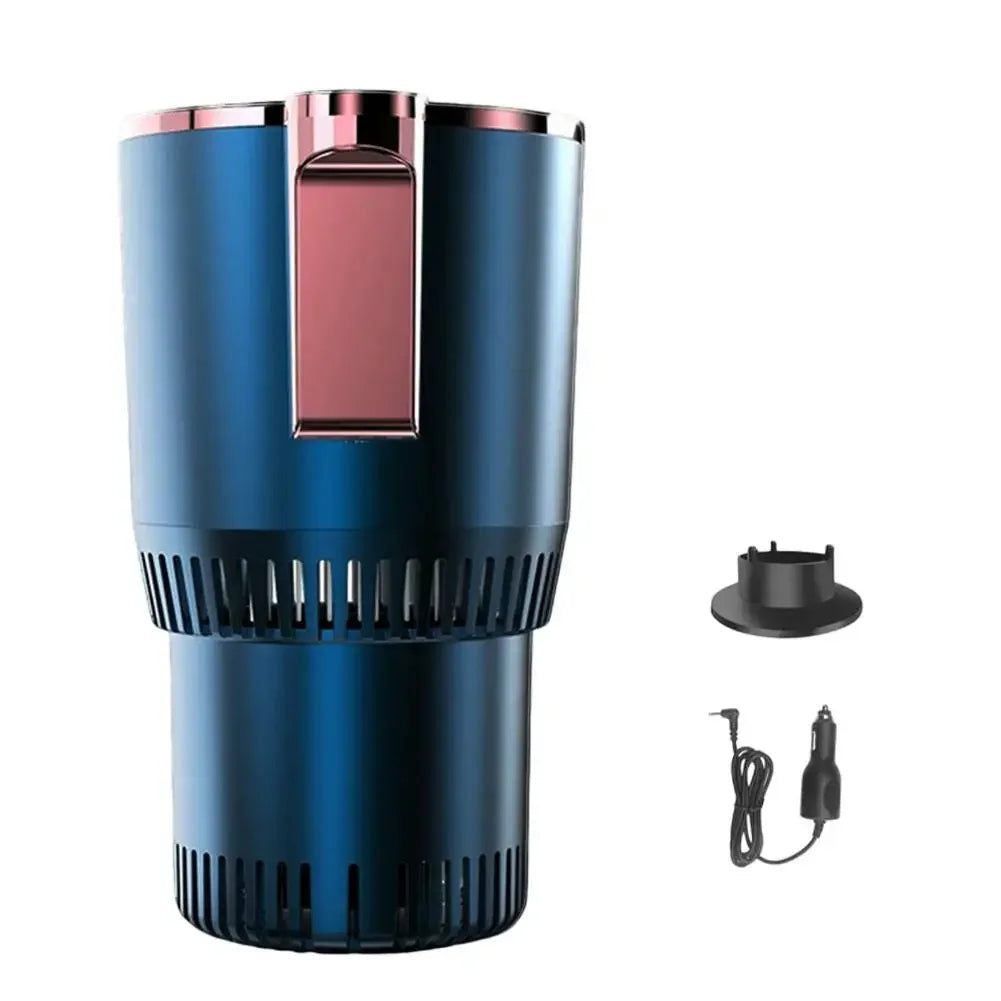 Smart 12V Portable Mini Can Fridge Cooler & Warmer, 2-in-1 Single Cup Holder Chiller for Car & Office Desk Travel Mug Heater