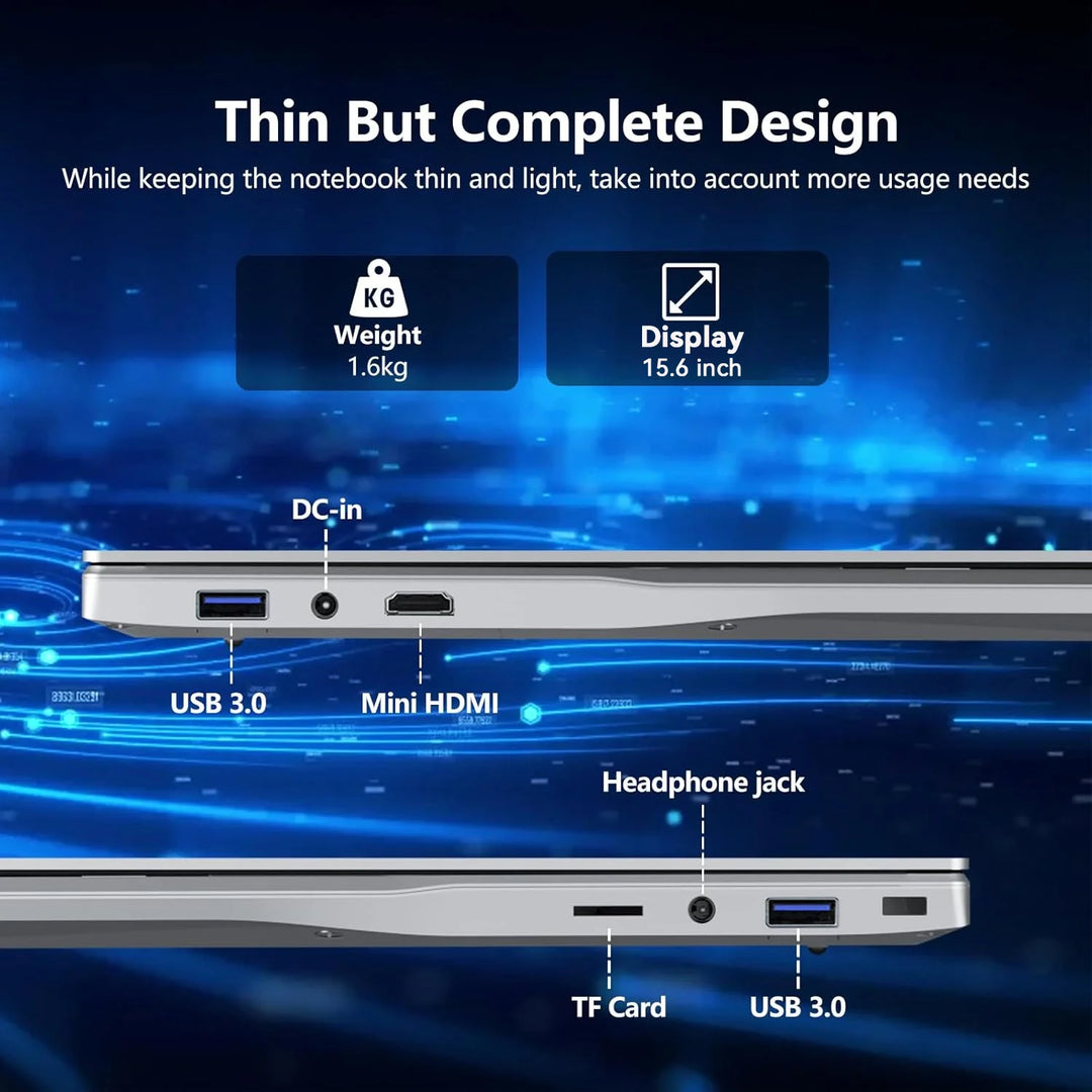 15.6' Windows 11 Laptop Computer Intel Core I9 9900 16GB RAM 1TB SSD Laptops Office Computer PC Fingerprint Unlock Notebook