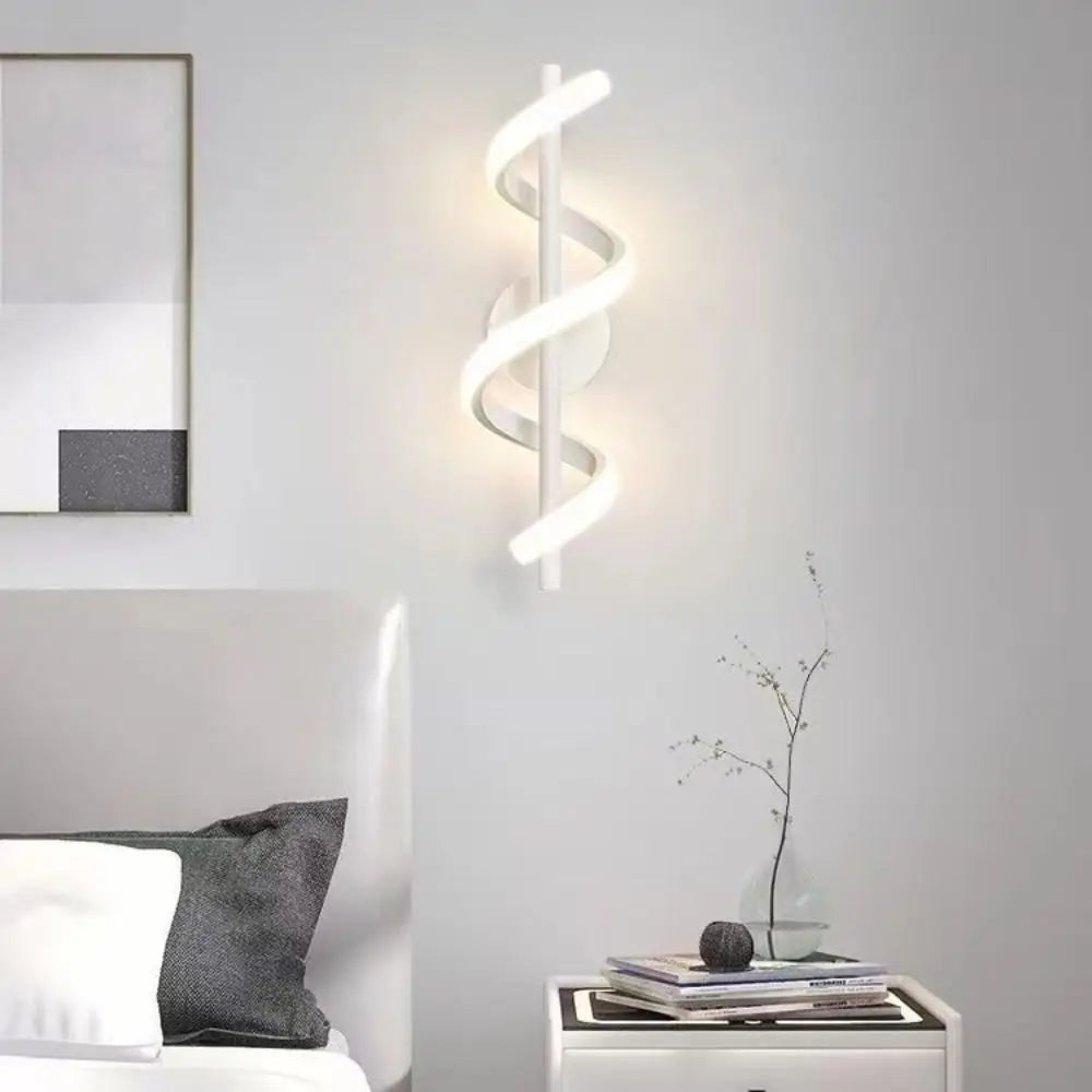 Lighting Decorative 220V LED Wall Lamp Luxurious Modern Bedside Sconce Nordic Spiral Loft Lamps Indoor