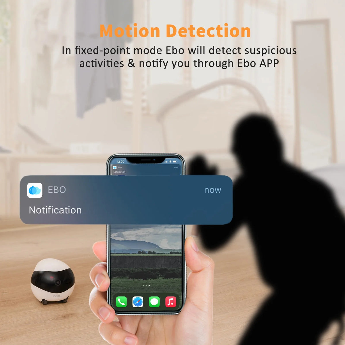 EBO SE Smart Home Robot Companion with Security Camera 1080P HD Audio Family Monitor for Surveillance And Audio Control